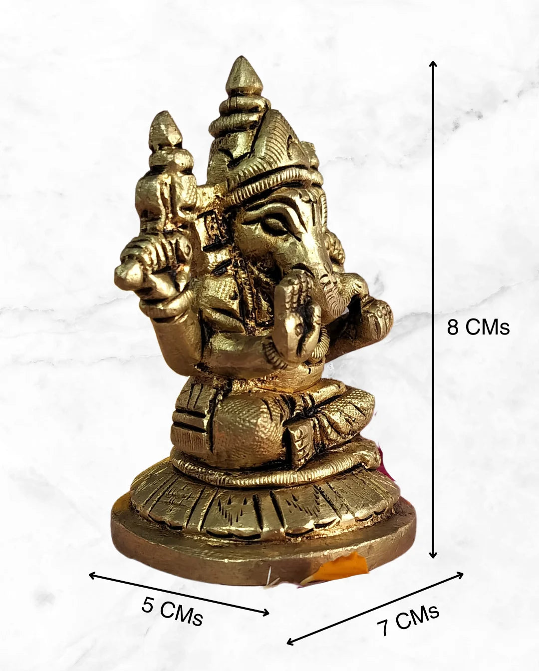 PITTALAM Brass Lord Ganesha Idol - Serene and Majestic