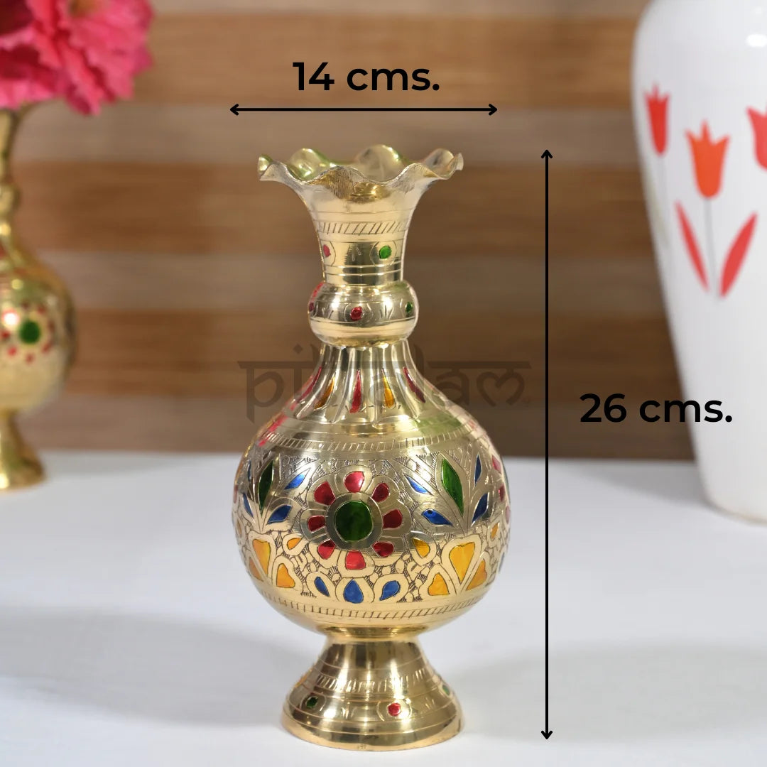 PITTALAM Brass Flower Pot - A Vibrant Touch for Your Home Decor