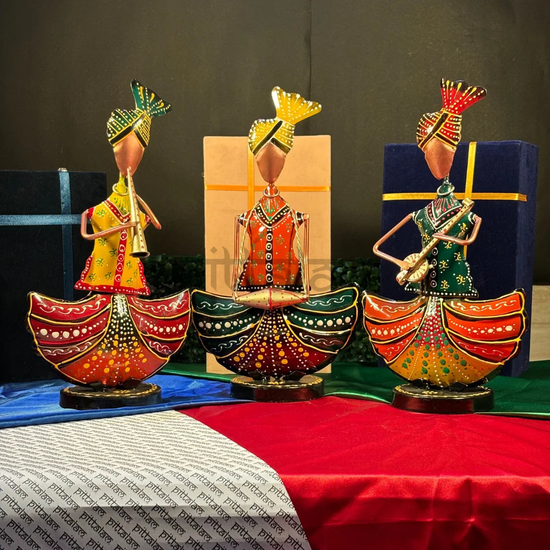 PITTALAM Rajasthani Sardar Doll Showpiece - A Touch of Tradition