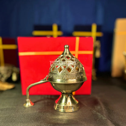 PITTALAM Brass Loban Daani - Small and Sturdy Incense Holder