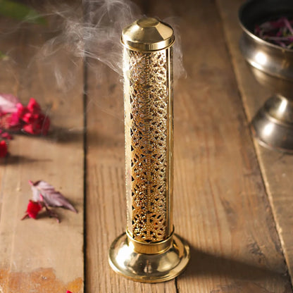 PITTALAM Brass Agarbatti Stand - Compact and Stylish