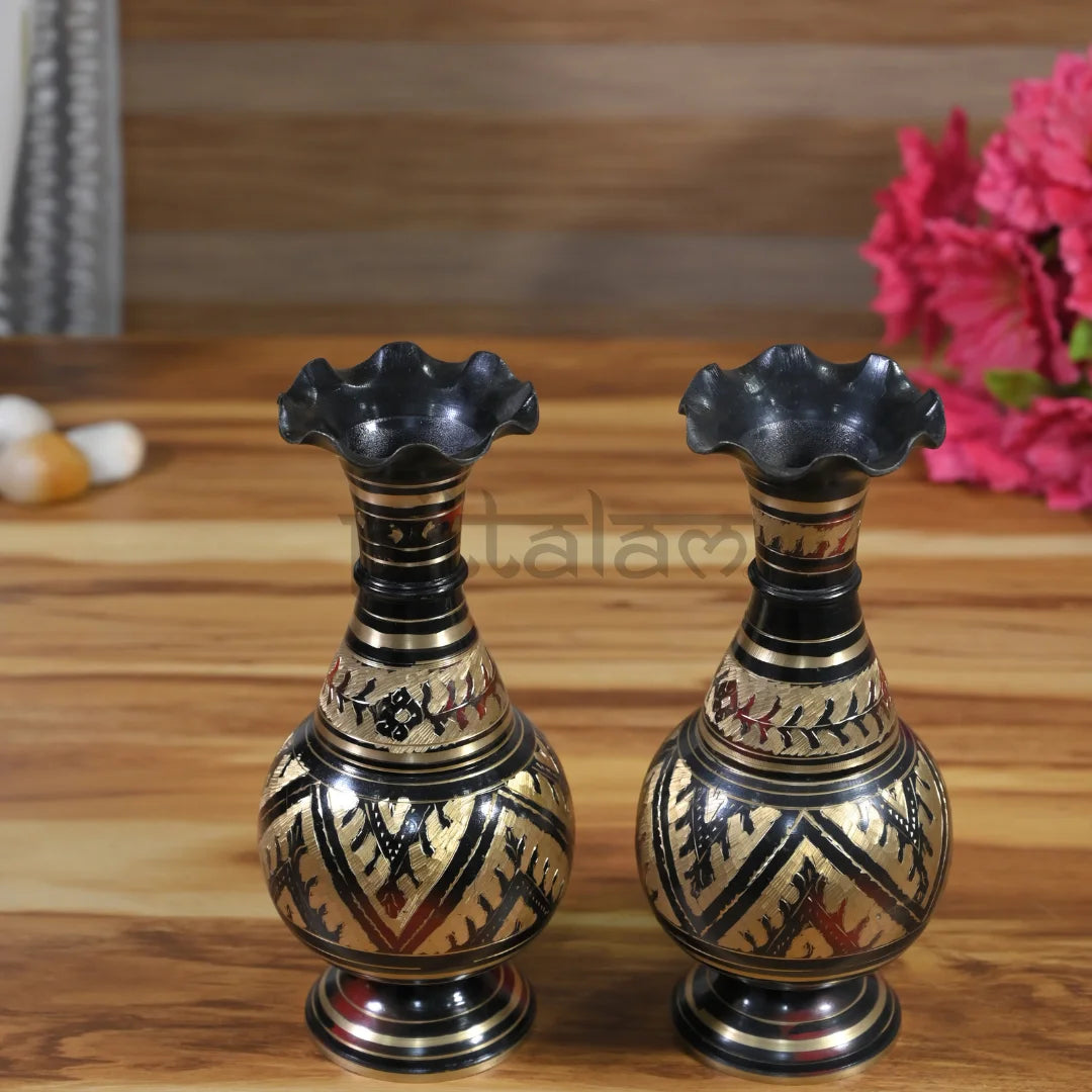 PITTALAM Brass Flower Pot -  A Vibrant Touch for Your Home Decor