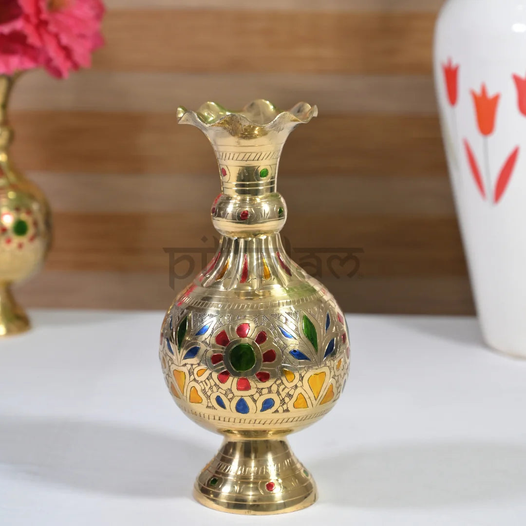 PITTALAM Brass Flower Pot -  A Vibrant Touch for Your Home Decor