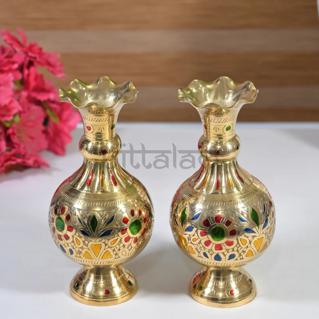 PITTALAM Brass Flower Pot -  A Vibrant Touch for Your Home Decor