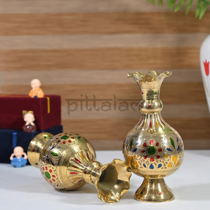 PITTALAM Brass Flower Pot -  A Vibrant Touch for Your Home Decor