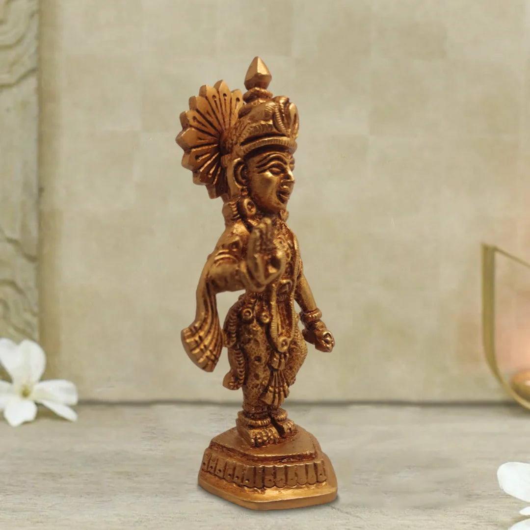 PITTALAM Brass Goddess Lakshmi Idol - Petite and Graceful