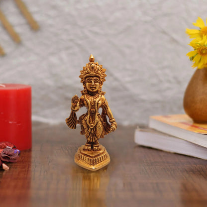 PITTALAM Brass Goddess Lakshmi Idol - Petite and Graceful