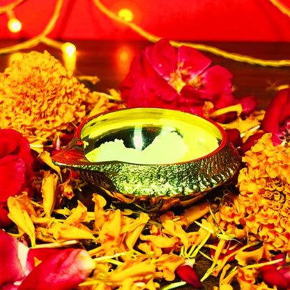 PITTALAM Brass Kuber Diya - Miniature Radiance