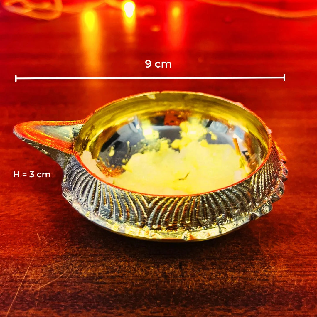 PITTALAM Brass Kuber Diya - Miniature Radiance