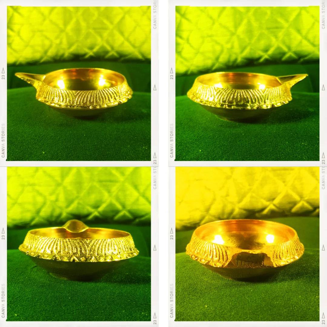 PITTALAM Brass Kuber Diya - Miniature Radiance