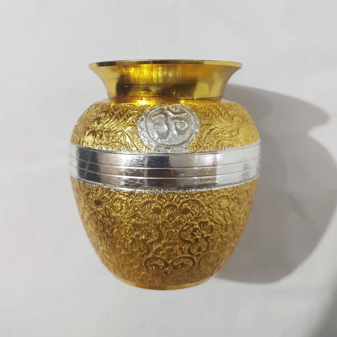 PITTALAM Brass Mangal Kalash - Traditional Pooja Companion