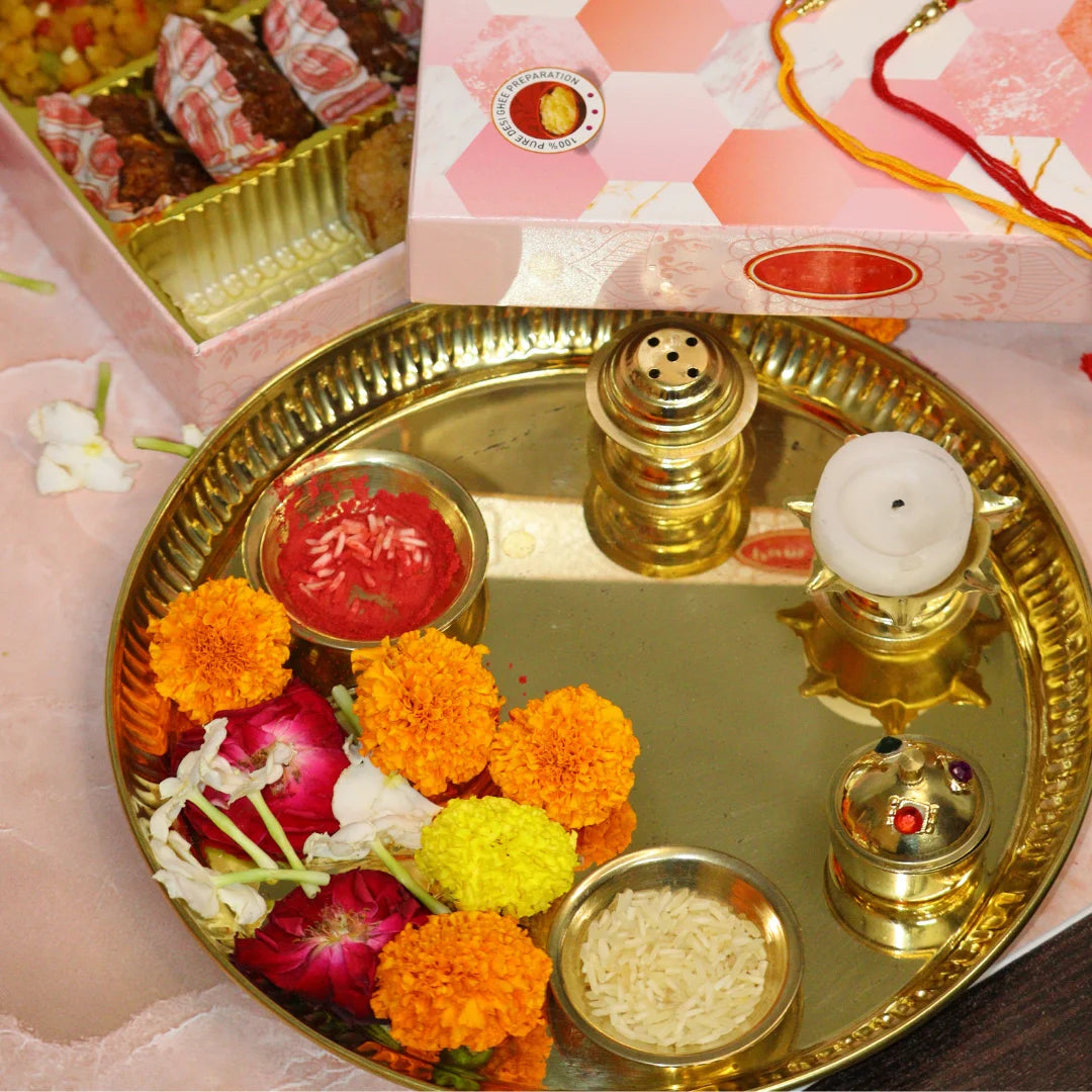 PITTALAM Brass Pooja Thali - Simple and Practical