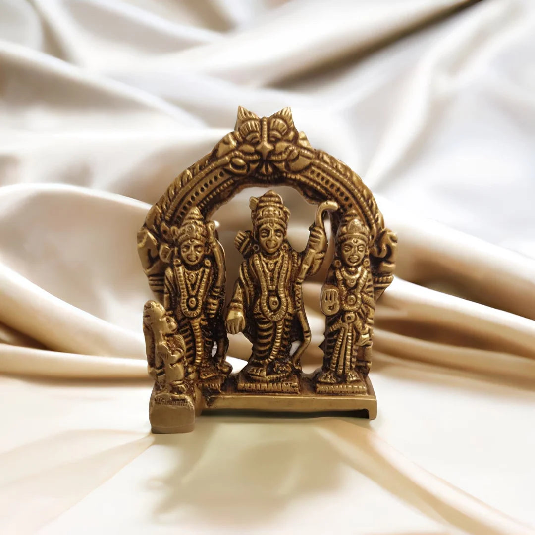 PITTALAM Brass Ram Darbar Idol - Small and Divine