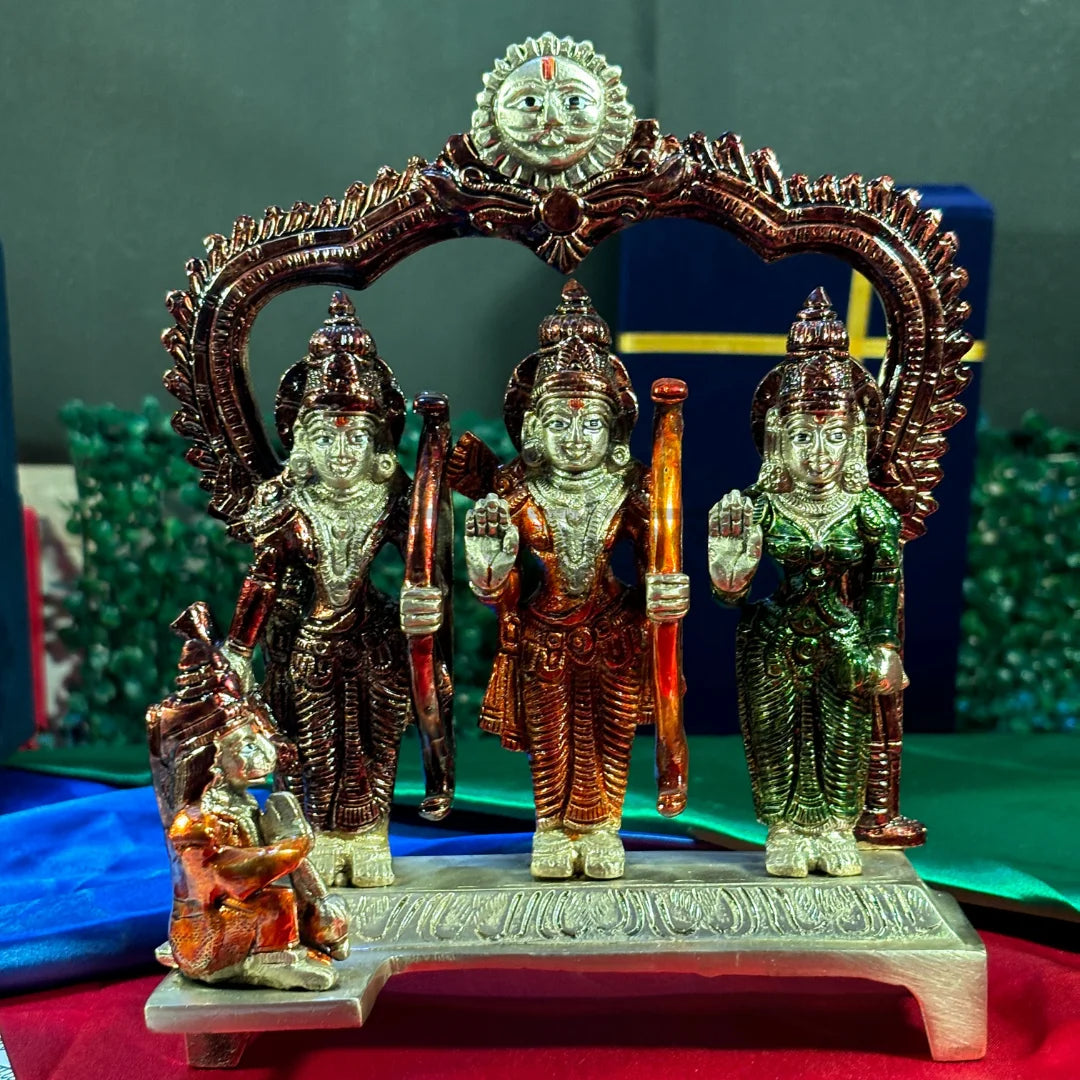 PITTALAM Brass Ram Darbar Idol - Small and Divine