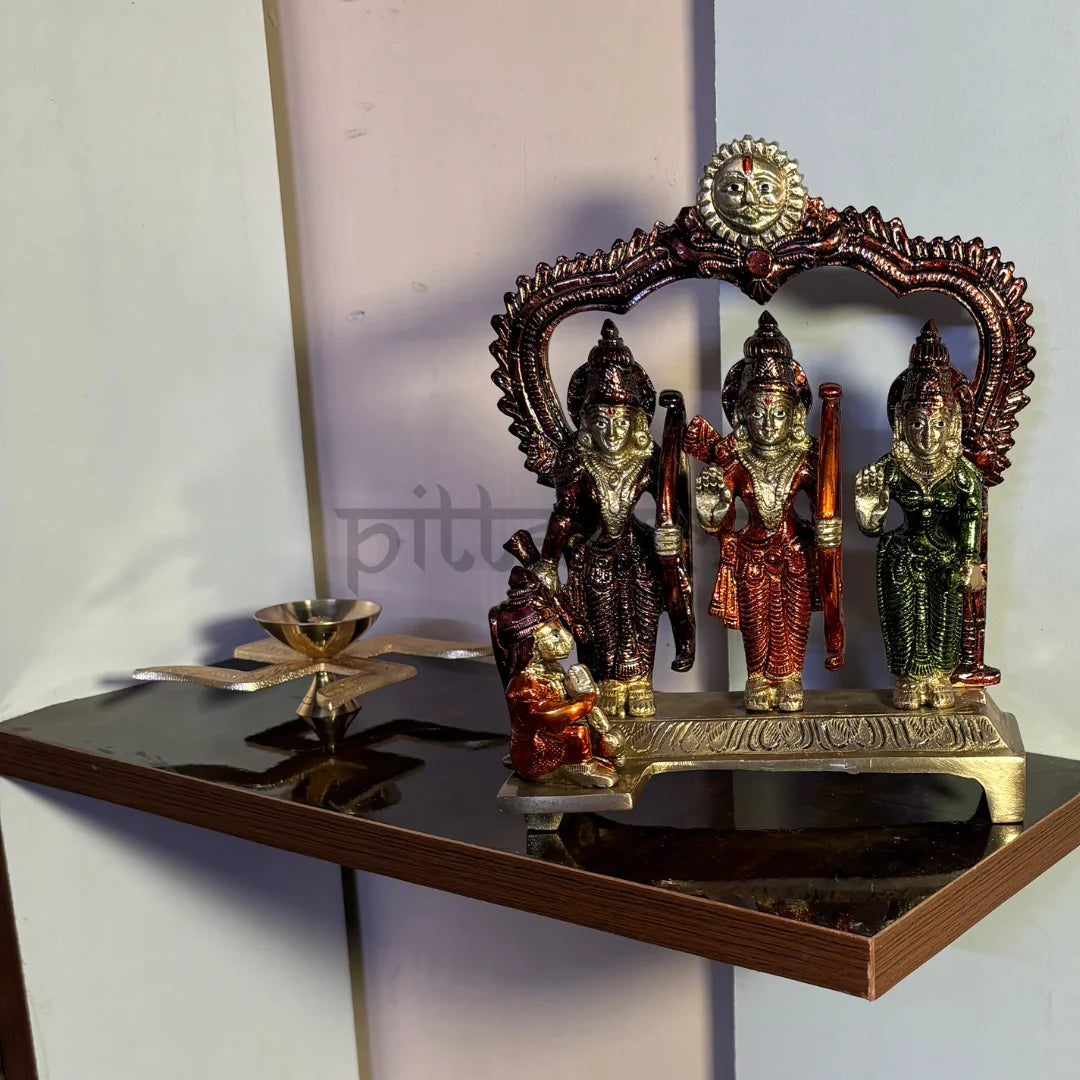 PITTALAM Brass Ram Darbar Idol - Small and Divine