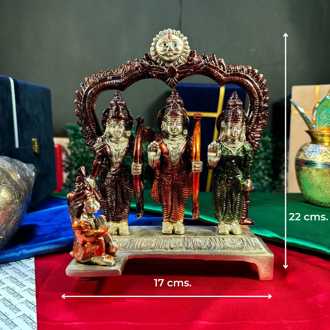 PITTALAM Brass Ram Darbar Idol - Small and Divine