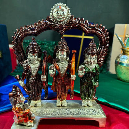 PITTALAM Brass Ram Darbar Idol - Small and Divine