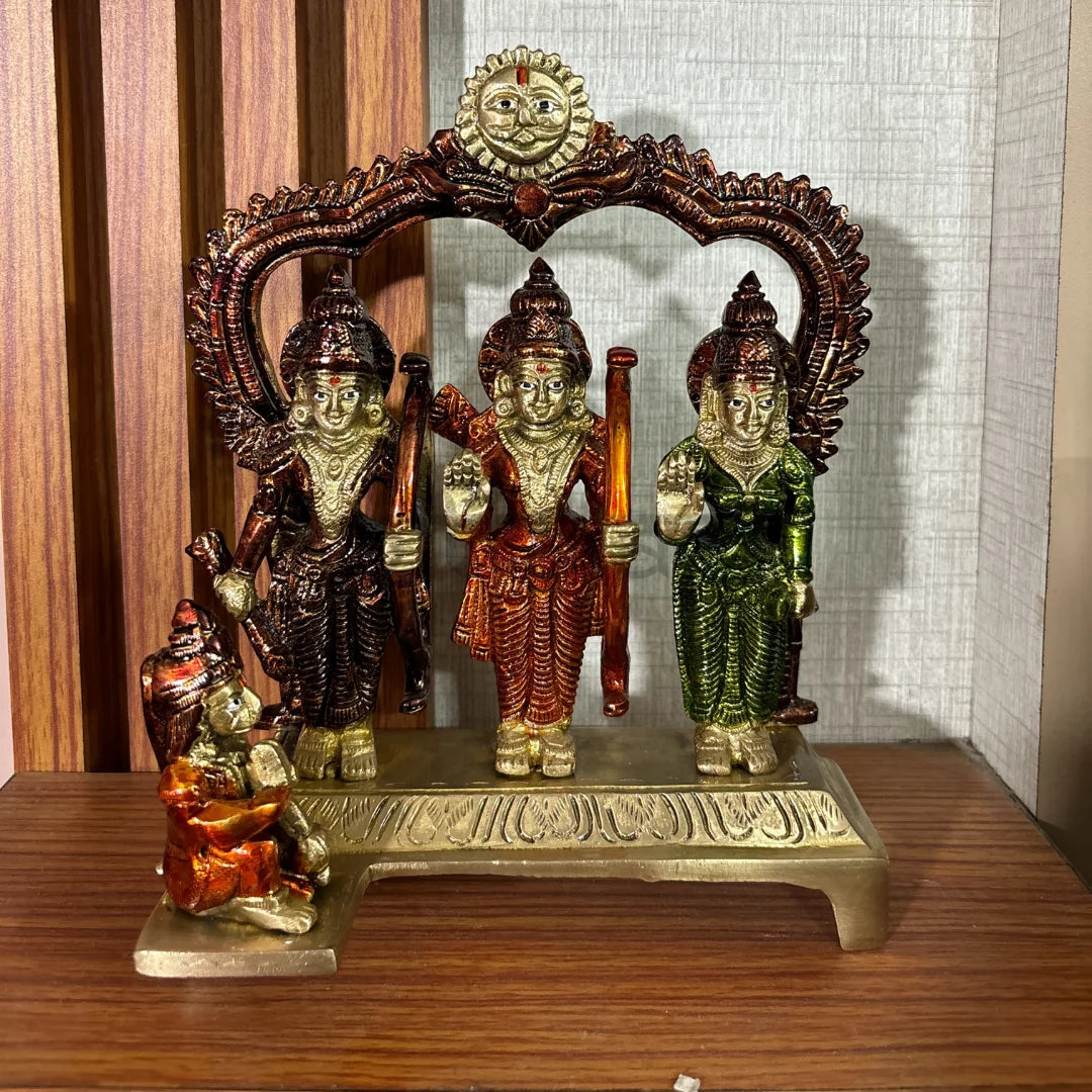 PITTALAM Brass Ram Darbar Idol - Small and Divine