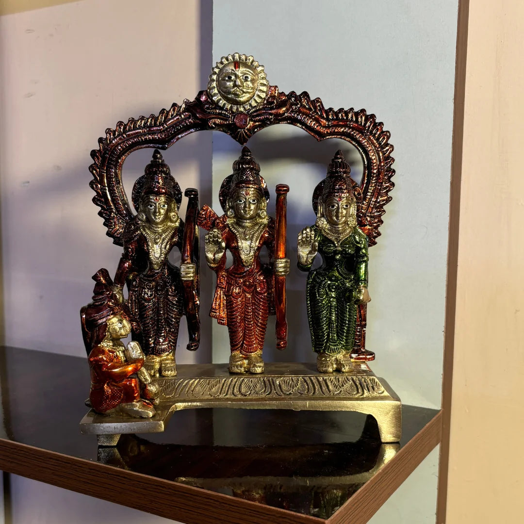 PITTALAM Brass Ram Darbar Idol - Small and Divine