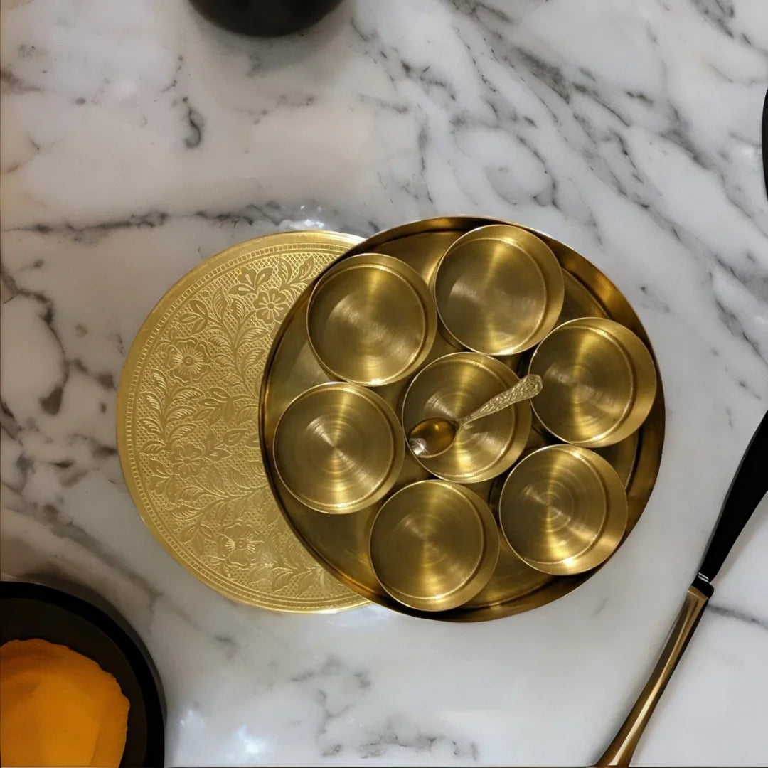 PITTALAM Brass Masala Box - Handy and Stylish for Your Kitchen