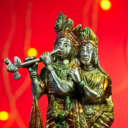 PITTALAM Brass Radha Krishna Idol - Divine Love